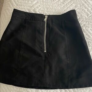 Black Zippered Women's Skirt